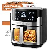 MIRASTON Air Fryer, 8.5QT Family Size Digital Air Fryers, BPA-Free, Smart Touchscreen with 8-Preset, Air Frying, Reheat Leftovers, Party Food, Fast Cooking, Dishwasher-Safe, Stainless Steel