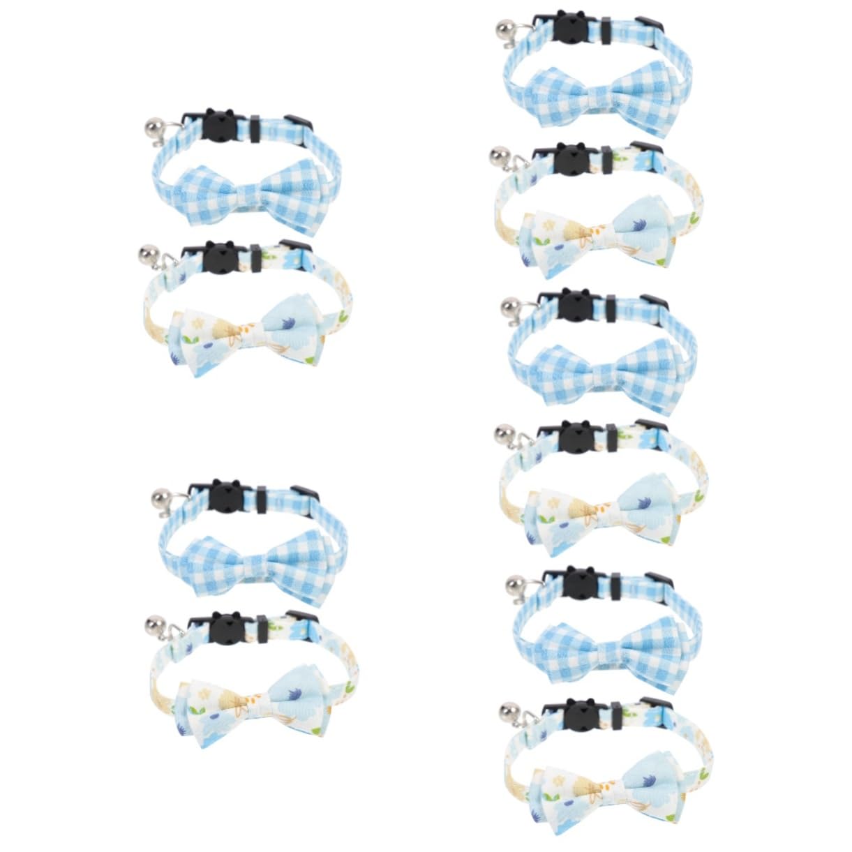YARNOW 10 Pezzi collare per gatti domestici decorazioni floreali collare da gattino arredamento abito delicato colletto da gattino delicato collare per cani Stoffa decorare la campana