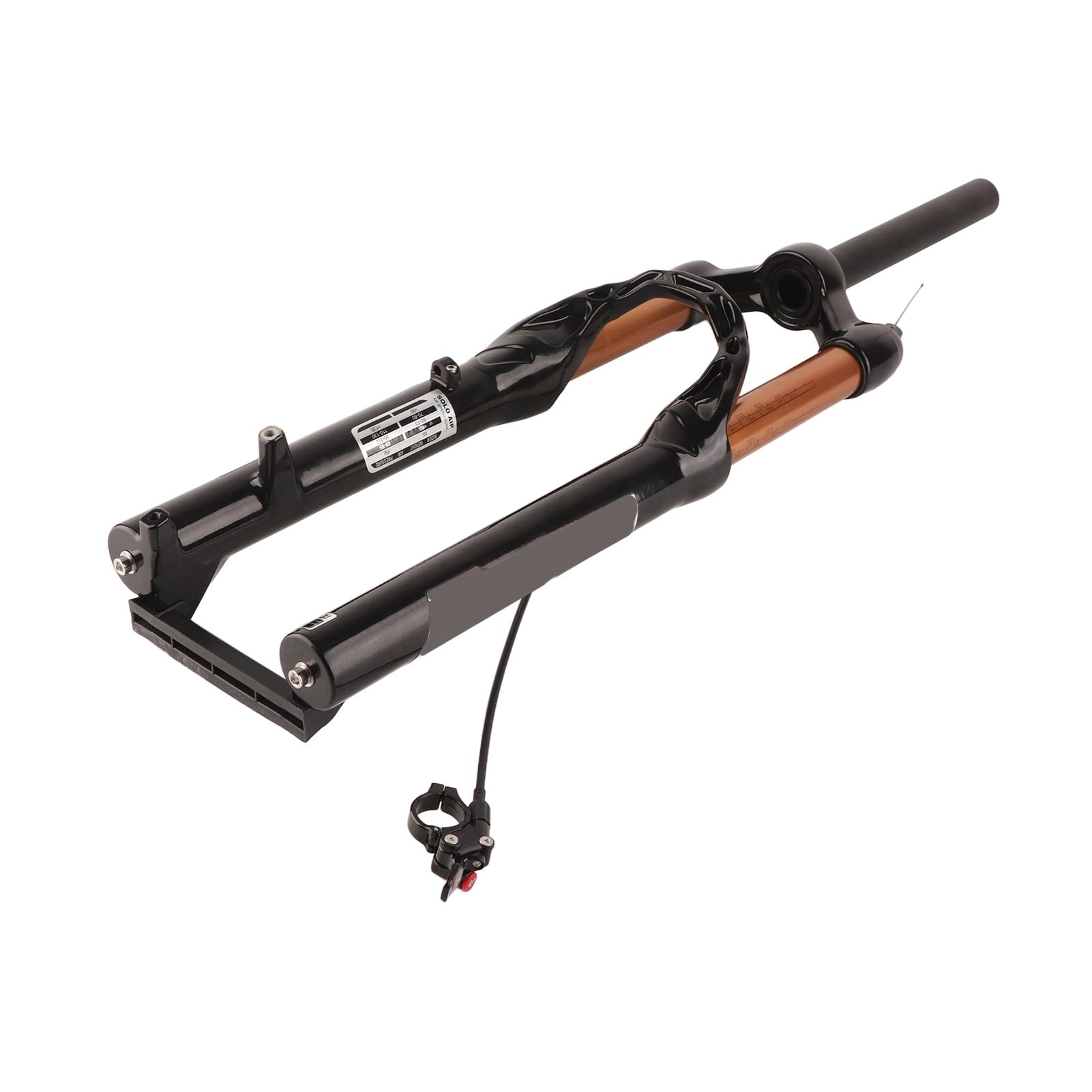 Drfeify 24-calowy Przedni Widelec Roweru Górskiego Sterowanie Drutem ze Stopu Aluminium Amortyzowany Widelec Rowerowy Konstrukcja Amortyzująca z Mechanizmem Szybkiego Zwalniania do Jazdy Terenowej i