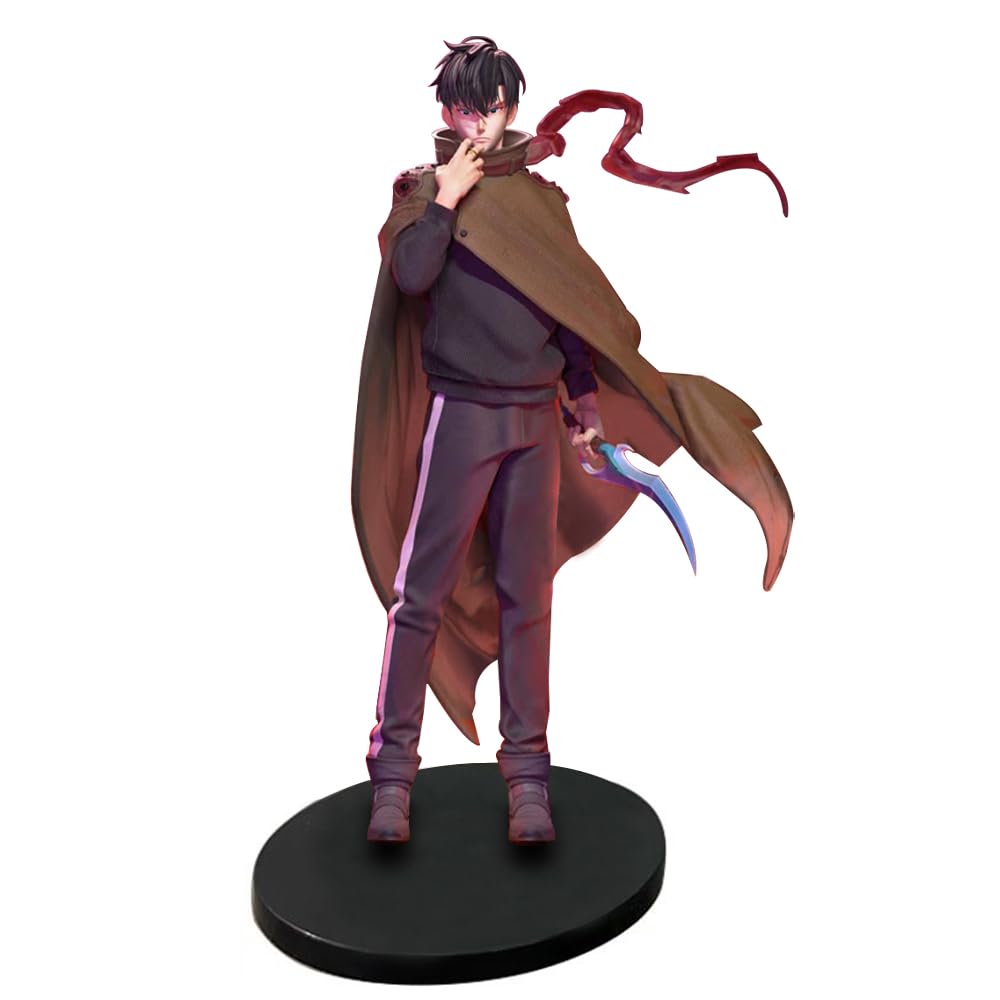Sung Jin Woo Figurine 21 cm Figurines Anime Sung Jin Woo Figurine d'action Statue Figurine de collection Décoration d'intérieur Voiture Cadeau pour les fans