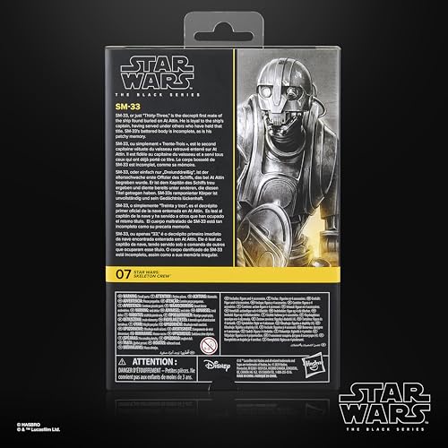 Star Wars The Black Series, Figurine de Collection Deluxe SM-33 de 15 cm, Star Wars: Skeleton Crew
