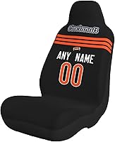 Vista 23 de Fundas de asiento de coche de fútbol personalizadas, accesorios personalizados para automóvil, regalos de Arizona con nombre y número, funda