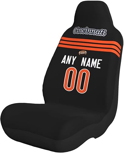 Miniatura 23 de Fundas de asiento de coche de fútbol personalizadas, accesorios personalizados para automóvil, regalos de Arizona con nombre y número, funda