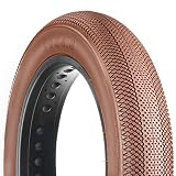Hycline EBike Fat Replacement Tire: 20x4.0 Inch Folding Puncture Resistant Fat Tires for Electric Bike Urban Street Mountain or 3-Wheel Bikes(Brown)
