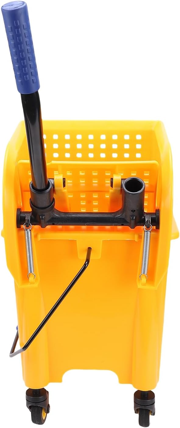 Cosiki Mop Bucket, 20L Commercial Mop Bucket, Floor Cleaning Container with Side Press Wringer & 360 Wheels, Ideal for Restaurants, Offices & Industrial Sites