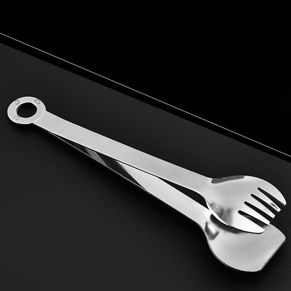 Unomor Mini Ice Tongs 2 Pack Stainless Steel Sugar Cube Food Serving Tongs for Party Bar Kitchen Appetizers and Tea Service 5.90 Inch