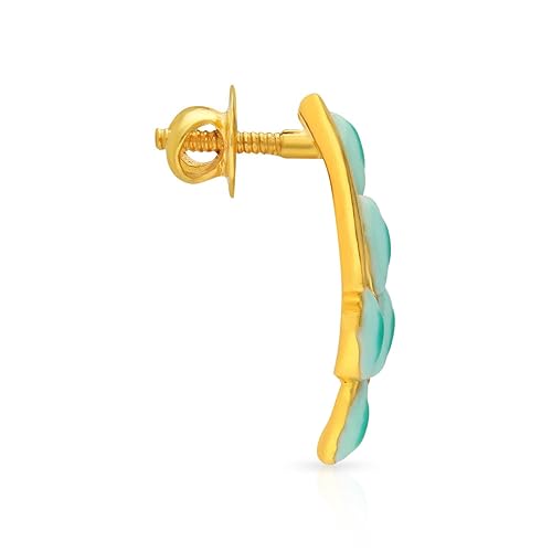 22 KT (916) purity Yellow Gold Malabar Gold and Diamonds Gold Earring 100001295932_Y for Women