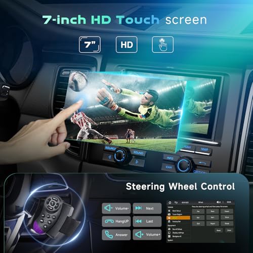 Radio para auto con pantalla táctil 7 pulgadas y cámara trasera miniatura 3