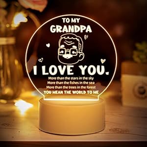 Gifts for Grandpa, Grandpa Birthday Gifts Night Light – Grandpa Gifts from Grandchildren, Night Lamp Gifts for Father’s…