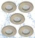 Produktbild Trango 5er Set dimmbare IP44 LED Einbaustrahler in Nickel matt 6729IP-052GUSD I Einbauleuchten incl. 5x 5 Watt dimmbare GU10 LED I Bad Spots I Bad Deckenspots I Deckenstrahler I Einbauspots I Spots