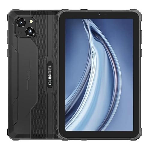 OBA OUKITEL RT3 PRO Rugged Tablet - 8" HD Android 14 16GB RAM+128GB ROM/TF 1TB Tablet Octa-Core 5150mAh 16MP cam IP68/69K Dual SIM 4G