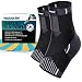 Premium Ankle Compression Socks Men & Women | Best Free Size Medical Ankle Support Pair(2 Pcs) With Compression Wrap Support For Improved Injury Prevention and Recovery - Bonus Kinesiology Tape & Carr