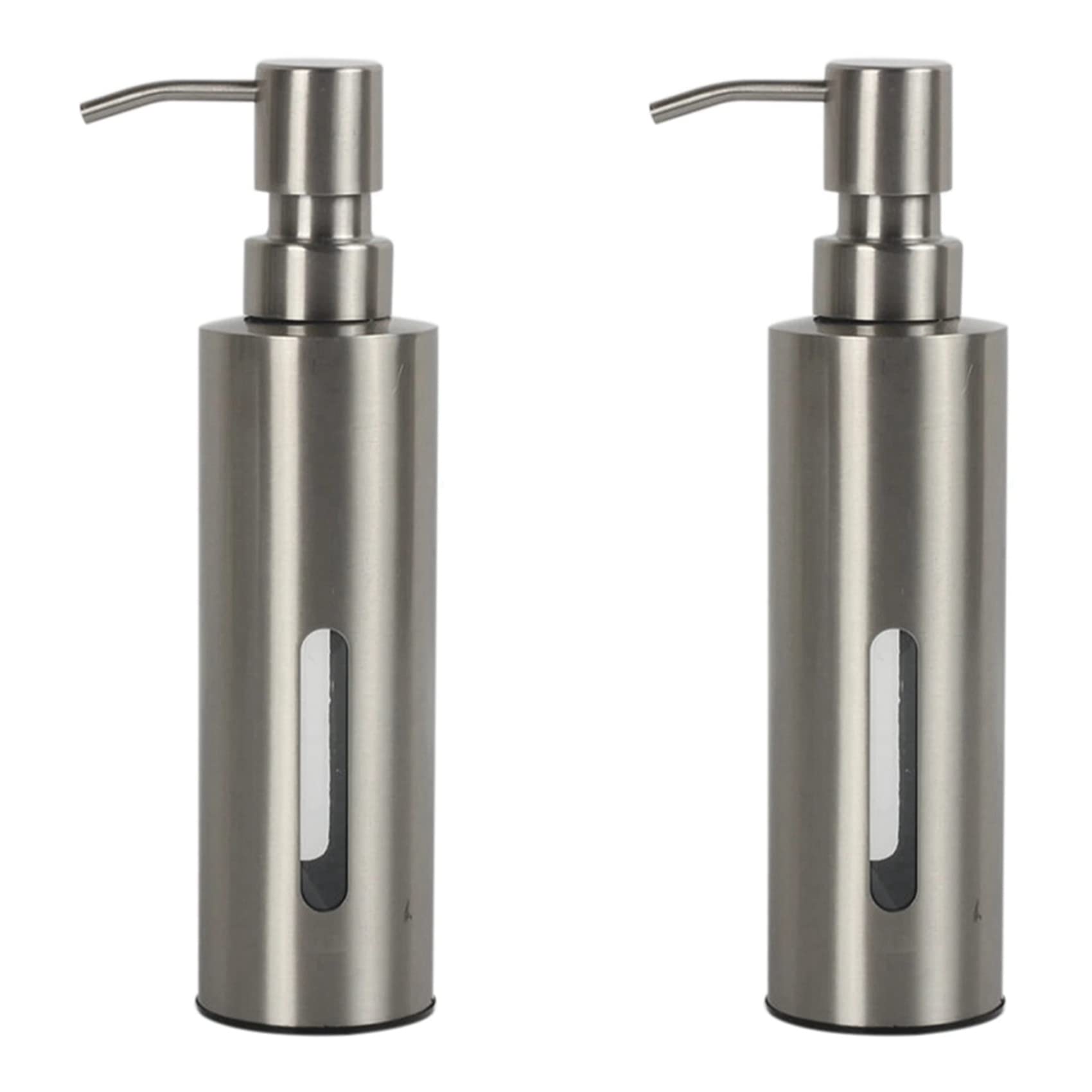 Hndhbfgrt 2X 7Oz Hand Soap Pump Dispenser for Bathroom, Stainless Steel Dish Soap Dispenser for Kitchen