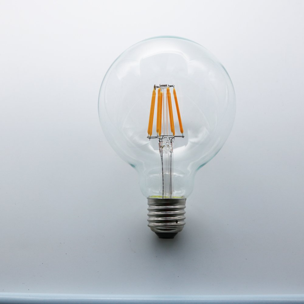 Mengjay® 15 bombillas LED vintage de 8 filamentos G95 8 W de luz LED E27 base blanca cálida 2200-2300 K 650 LM LED Edison bombilla equivalente a 65 W CA 220 V regulable 95 x 135 mm