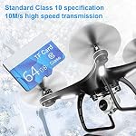 64GB Micro Memory Card Class 10 High Speed Waterproof Shock Resistant Mini Memory Card for Multiple Devices (64GB)
