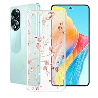 IJTYHF Cover per Oppo A58 4G CPH2577 (6.72 Pollici) Custodia Morbido Silicone Black TPU Phone Case Bumper Shell Skin + Vetro Temperato Protezioni scherm