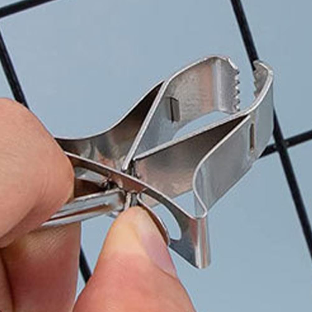 HANABASS Parrot Vegetable Clip 3pcs Stainless Steel Bird Cage Food Holder Clips Birdcage Food Clamp Sturdy and Practical for Pet Birds