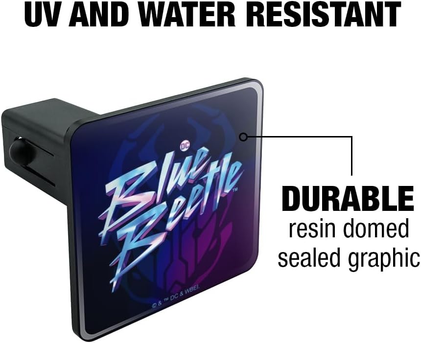 GRAPHICS & MORE Blue Beetle Logo Tow Trailer Hitch Cover Plug Insert 1 1/4 inch (1.25")
