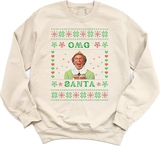 Ugly Christmas Sweatshirt, Elf Theme Christmas Sweater, X-mas Funny Sweatshirt, Ugly tshirt, Xmas Tee, Ugly Sweater
