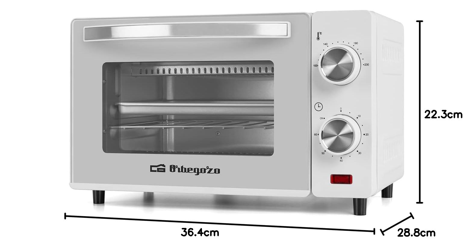 Orbegozo HO 970 Horno eléctrico de sobremesa 10 litros 650 W Blanco