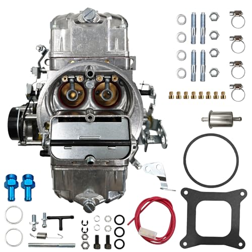 Carburetor 650 CFM 4150 Model 4 Barrel Double-Pumper Compatible with Holley Quick Fuel Brawler Diecast Carburetors with Mechanical Secondaries Electric Choke, Square Bore Flange Replace#BR-67255 by BZYOUYI - Used condition - US$140.30