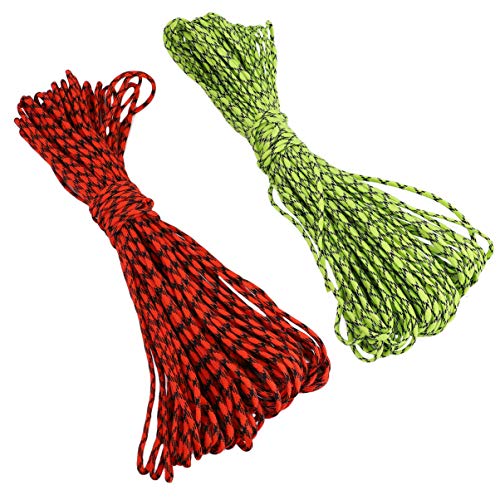 CLISPEED 2 Pcs Cabo de Pára-Quedas Ao Ar Livre Leve Corda de Corda de Nylon Corda de Paracord para C