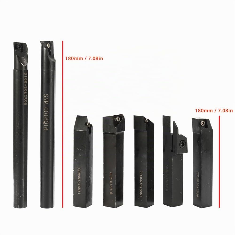 16mm Fusto 7 PEZZI Con inserto in metallo duro, set di chiavi a brugola per fai da te, set di supporti per punte da trapano in metallo e acciaio, utensile di tornitura