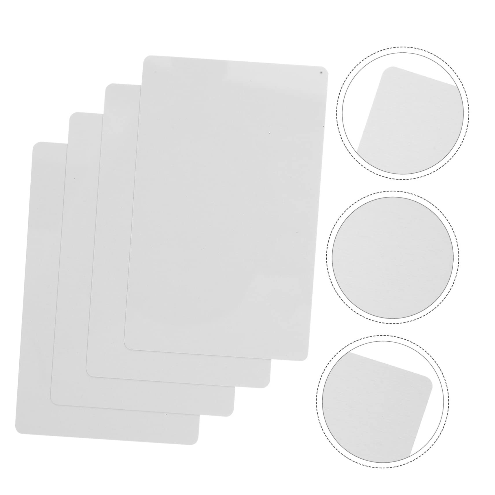 Tarjetas de Visita Metálicas en Blanco 100 Uds Aleación de Metal Ligero | Sublimación y Grabado, Bordes Redondeados y Superficie Lisa, Formato 3,4x2,1x0,009 Pulgadas