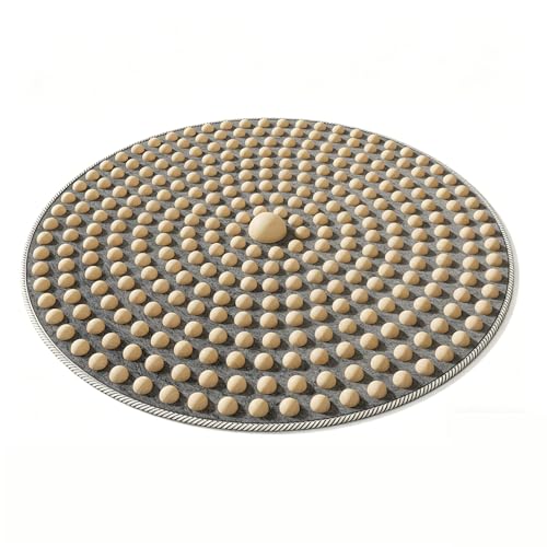 Tapis de massage pour pieds en bois à picots 50x50cm