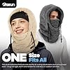 ROXUN Ski Mask Fleece Balaclava, Windproof Face Mask Winter Warm Neck Cover Helmet Hood for Men Women #4