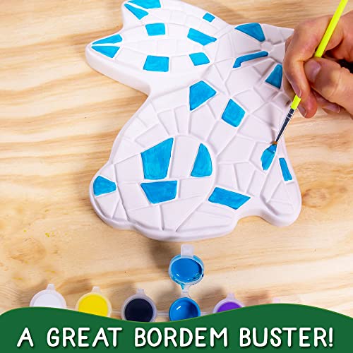 Image of Creative Roots Paint Your Own Bunny Garden Stone, Craft Kits, Stepping Stones Kit for Kids, Ceramics to Paint, Ages 6+