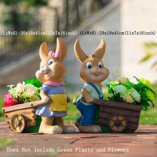 Sculptures d'animaux de dessin animé et pots de fleurs artistiques pour cour élégante - 3