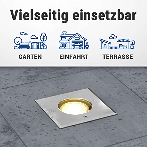 Bodeneinbaustrahler lambado flacher LED Bodenstrahler mit RGB-Farbwechsel