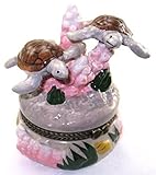 Maßnahmen 3 x 2 1/5,1 cm Tropical Ocean Reef Coral Sea Turtles Schmuckkästchen biokompatibel