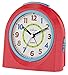 Produktbild ATRIUM Wecker analog rot/blau ohne Ticken mit Licht und Snooze, Schlummerfunktion Quarz-Wecker A921-1