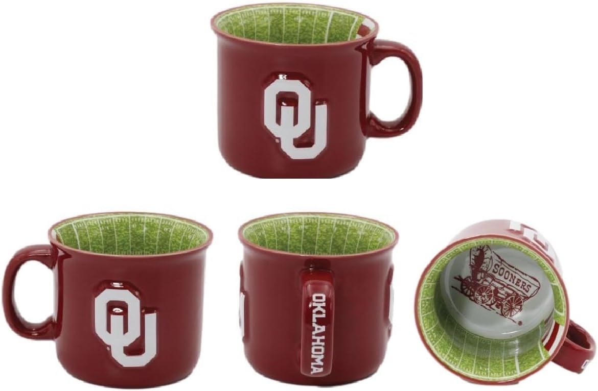 Official Custom Ceramic, X-Large 23 OZ, Relief (raised) Mug (Oklahoma Sooners)