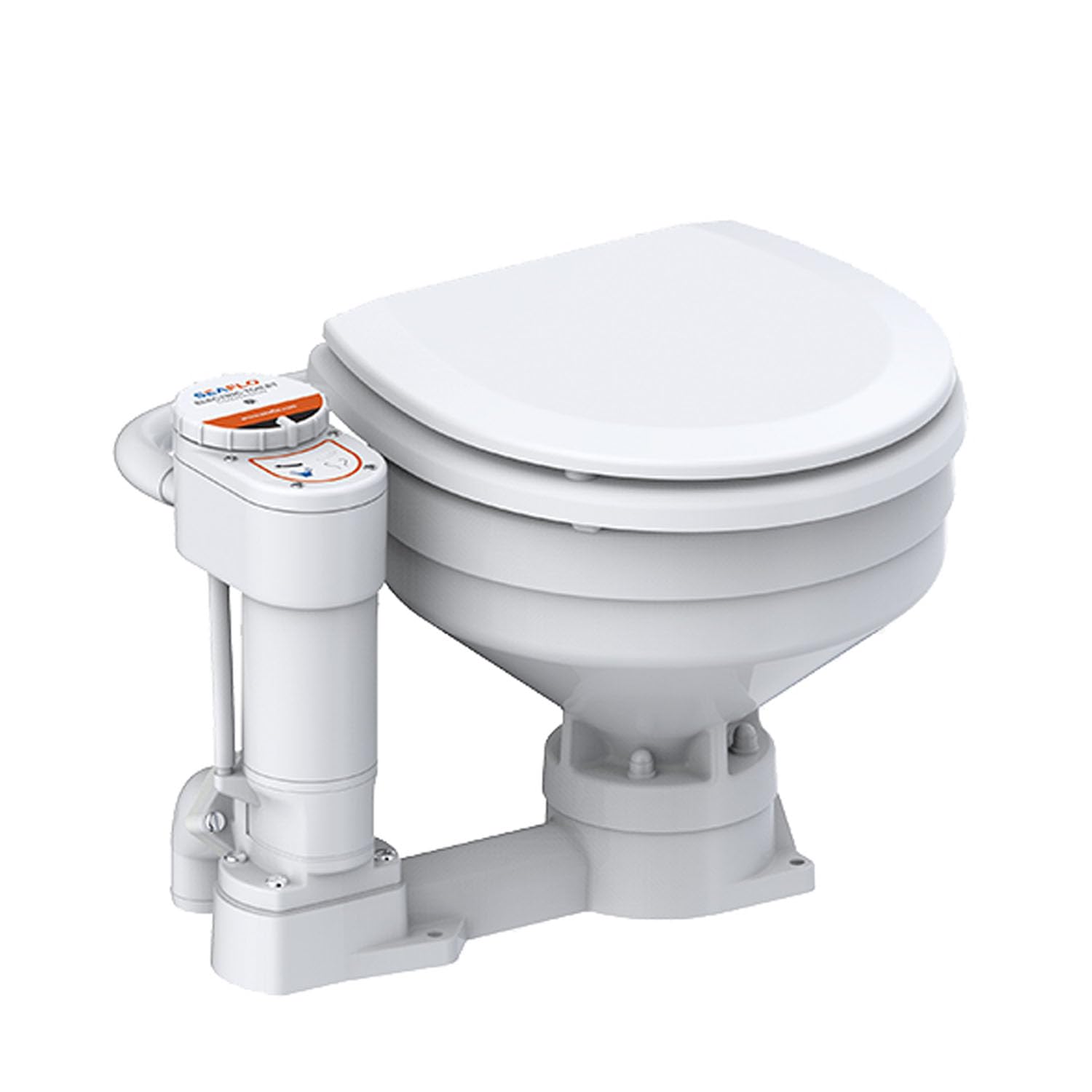LIGHTEU®, SEAFLO 12V Marine Toiletten Umrüstkit – Elektrische Spül- & Maceratorpumpe für Bootstoiletten, Selbstansaugende Flush-Pumpe 5 GPM, SFMTP1-02