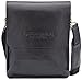 Messenger Bag by Marco Zarini - Eco Leather Men Travel Handbag, Purse Crossbody, Shoulder Briefcase, Business Bag for iPad Mini & Documents (Black)