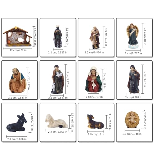 Crèche de Noël naissance de Jésus en résine cadeau pour les fêtes