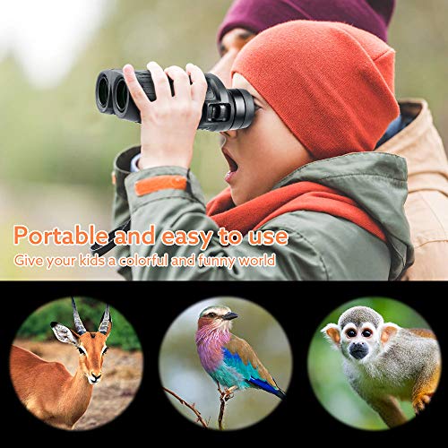 Infreecs Fernglas Kompakt 10x25 Ferngläser Klein Wasserdicht Fernglas Klein für Erwachsene und Kinder, HD Feldstecher inklusive Tasche, Vogelbeobachtung, Wandern, Sightseeing, Tierwelt und Sport – Bild 3