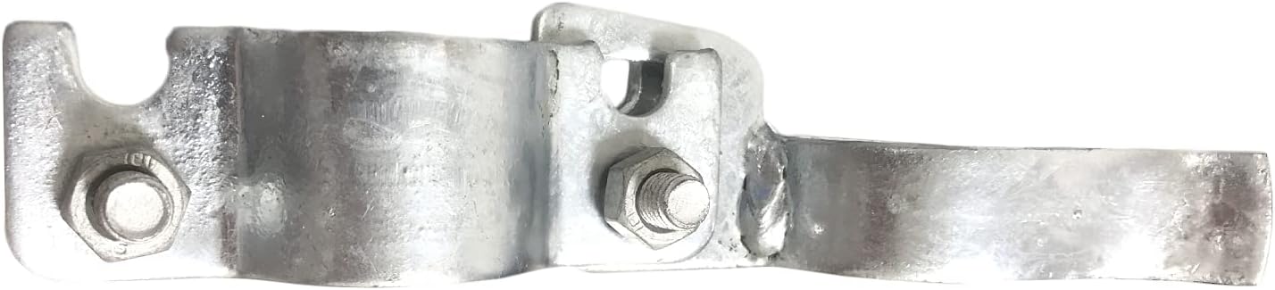 1-3/8" x 1-3/8" Fork Latch Galvanized Fence Gate Latch for Chain Link Fence Gate Frames with Padlock Hole Wall Mount to Post or Wall