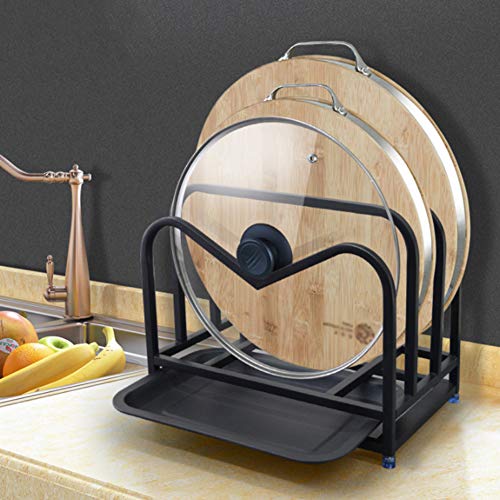 Rack pot en acier inoxydable et support de planche pour cuisine