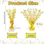 6 Pack Metallic Foil Spray Centerpiece Star Table Decoration Burst Table Centerpieces for Birthday New Years Nye Wedding Anniversary Graduation Holiday Party Supplies Decor, Gold - Image 5