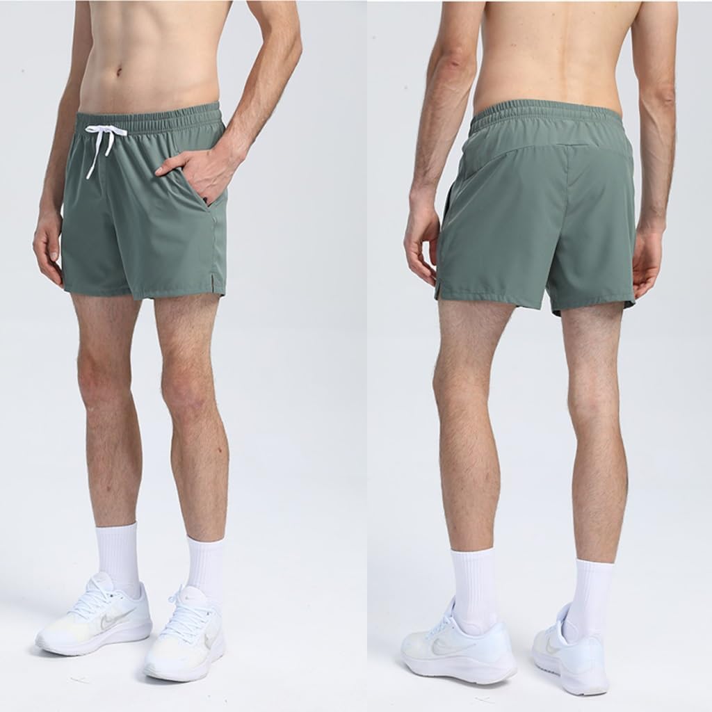 Men's Gym Workout Running Hiking Shorts Quick Dry Pants Training Running Jogger with Zipper Pockets