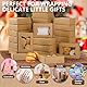 40 Stück Kraftpapier Box mit Sichtfenster,GeeRic Weihnachtskeks-Keksbox (9.7 * 7 * 3CM), Backwaren Backen Süßigkeitenboxen für Gebäck, Muffins, Macarons, Keksbox