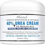 Ebanel Urea Cream 40% plus Salicylic Acid 2%, Foot Cream for Dry Cracked Heels Feet Knees Elbows Hands, Foot Dead Skin Cuticle Callus Remover Toenail Softener, Keratolytic Skin Barrier Repair