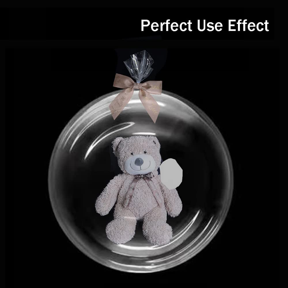 Lot De 10 Ballons Bobo Transparents Géants 50 Cm - Remplissables à L'Hélium, Réutilisables En TPU - Pour Mariage, Anniversaire, Fêtes