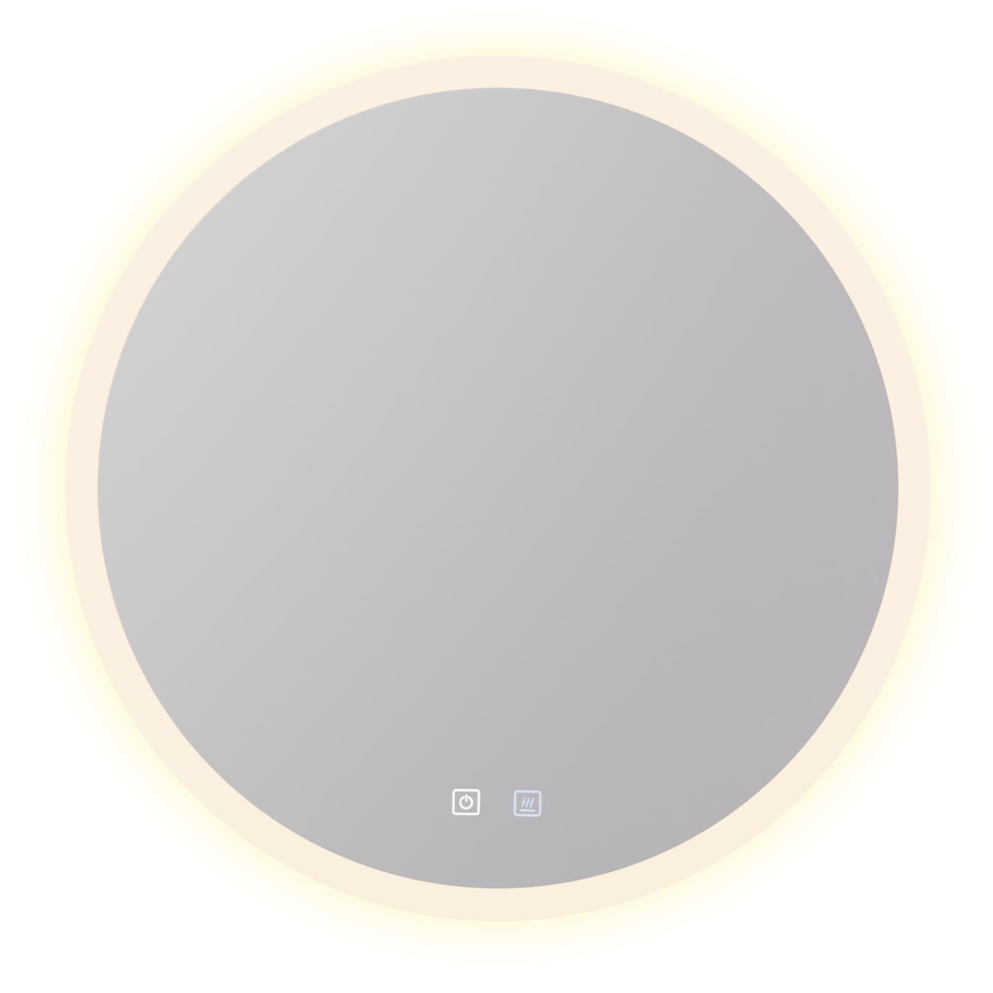 blumfeldt Espejo de Baño con Luz Led – Espejo Redondo 60 cm, Regulable, Función Antivaho, 3 Colores de Luz, Botón Táctil, Diseño Moderno IP44