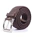 Canvas Elastic Fabric Woven Stretch Multicolored Braided Belts 2041-Coffee-L
