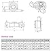 YUHYCOS Industrial Lead Screw 3D Printer Accessories T12 Handwheel Lead Guide Rail Screw, 550MM-1200MM Length Linear Sliding Table Set(Horizontal Bracket,1200MM)